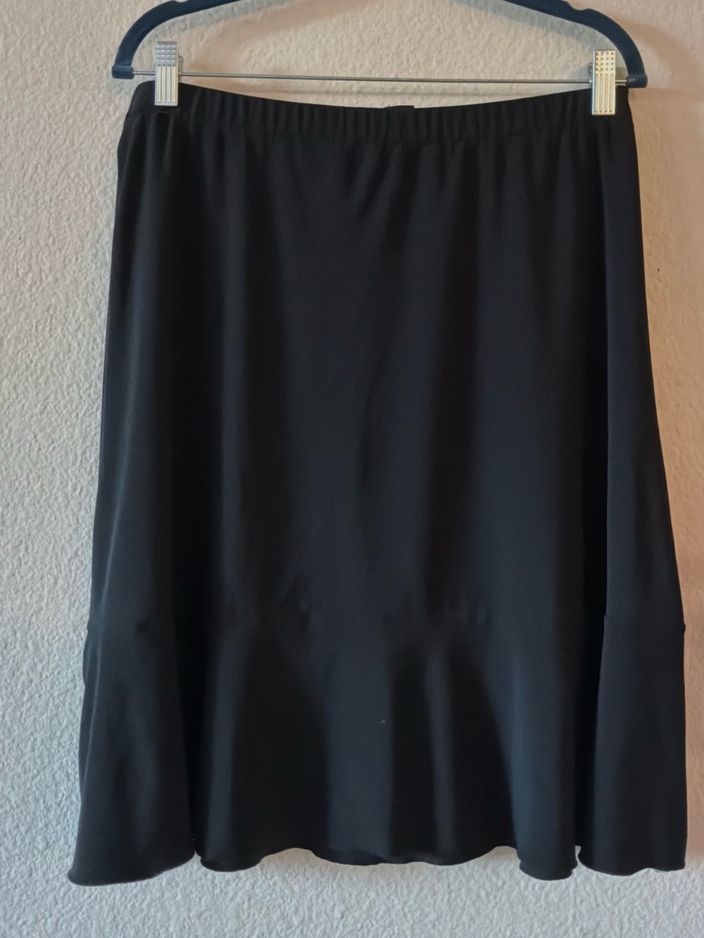 White House Black Market Black Ruffle Wrap-Detail Midi Skirt - Picture 4 of 8